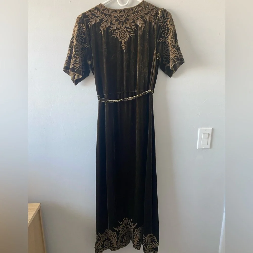 Johnny Was Mina Velvet Wrap Dress Size XS - Picture 3 of 9